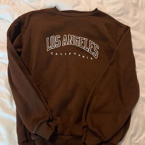 SHEIN Chocolate Brown Graphic Sweater